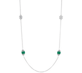 Carolyn Pollack Sterling Silver 32" Gemstone Station Necklace